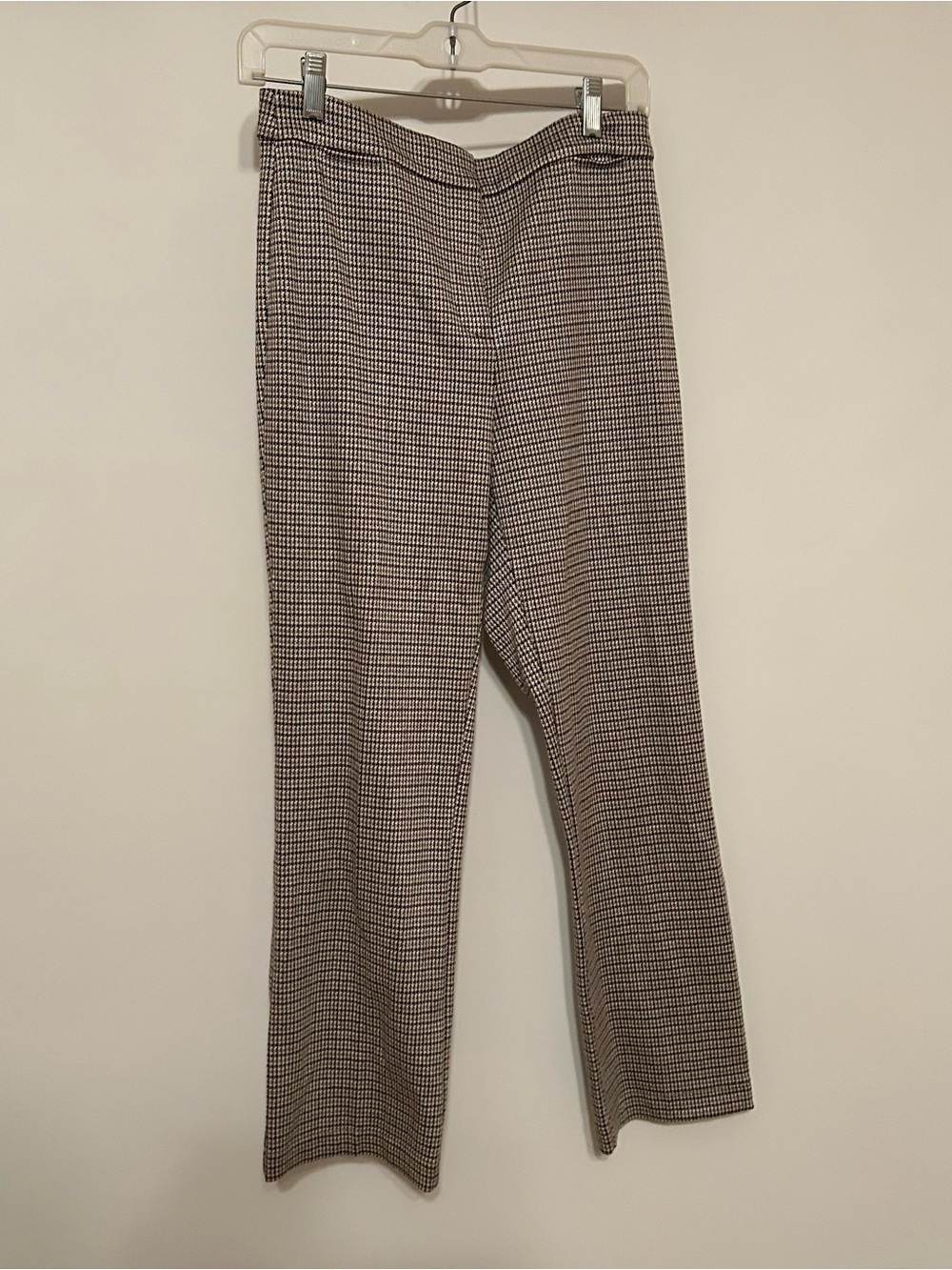 Theory Black & White Houndstooth Straight-Leg Trousers